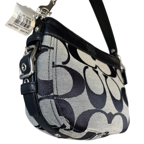 Authentic Coach Zoe Mini Baguette with Leather Trim, Silver Hardware 41856 - Picture 3 of 14